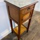 Provincial oak furniture, marble top, ceramic interior.