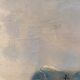 Old painting, Swiss mountain landscape signed H Herzer, mid-XX century