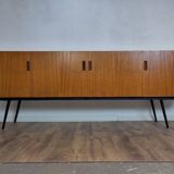 Scandinavian teak and metal sideboard