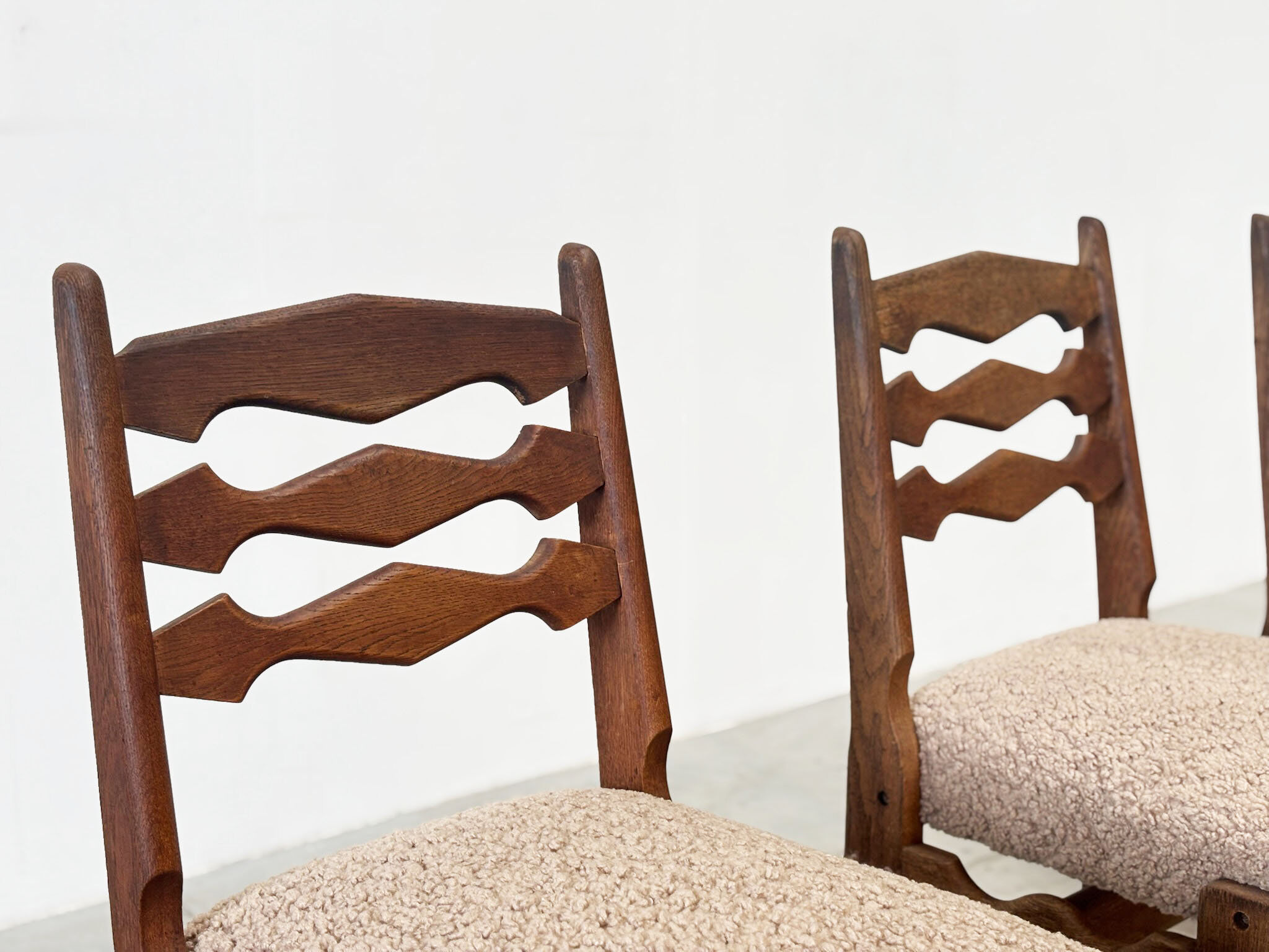 Set of four dining chairs by Guillerme & Chambron