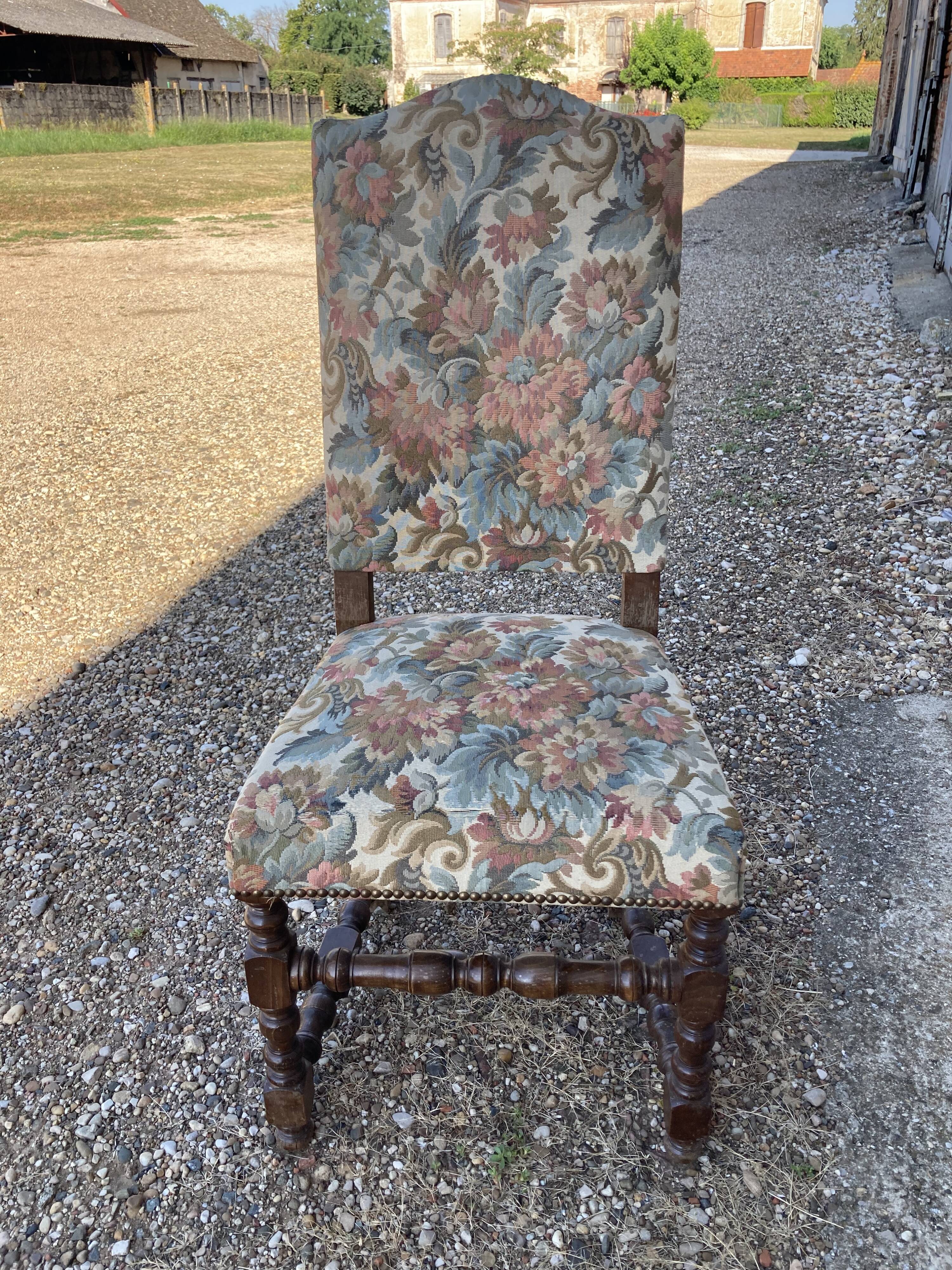 6 Louis XIII style chairs
