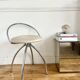 Vintage chrome metal swivel chair