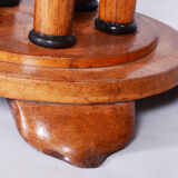 Table à manger en chêne Biedermeier restaurée, bureau pliant, Autriche, années 1830