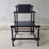 Vintage Gerrit Rietveld high chair replica, 1980s