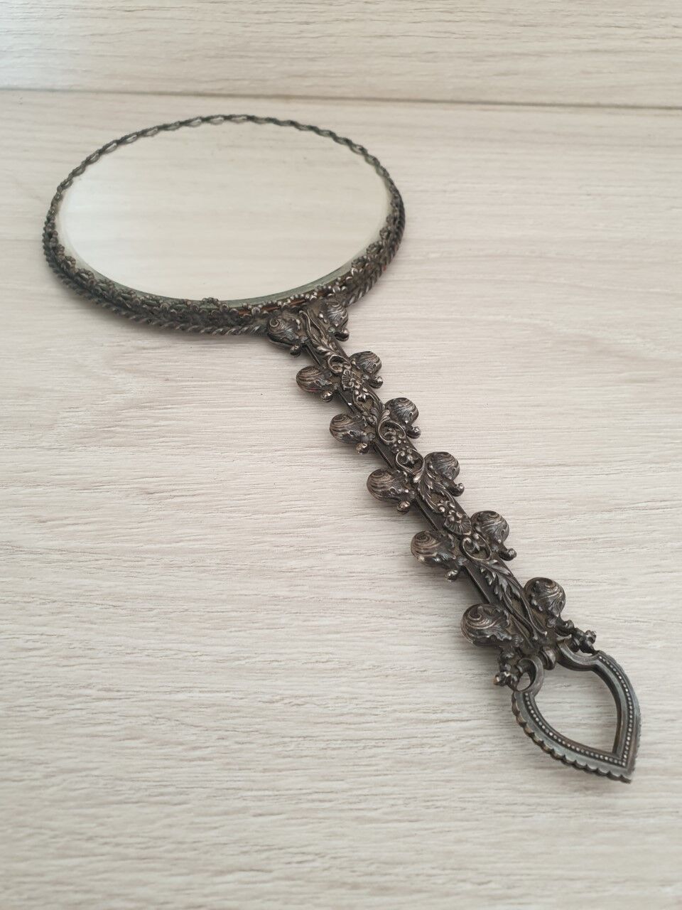 Hand mirror XIXth 28x13cm