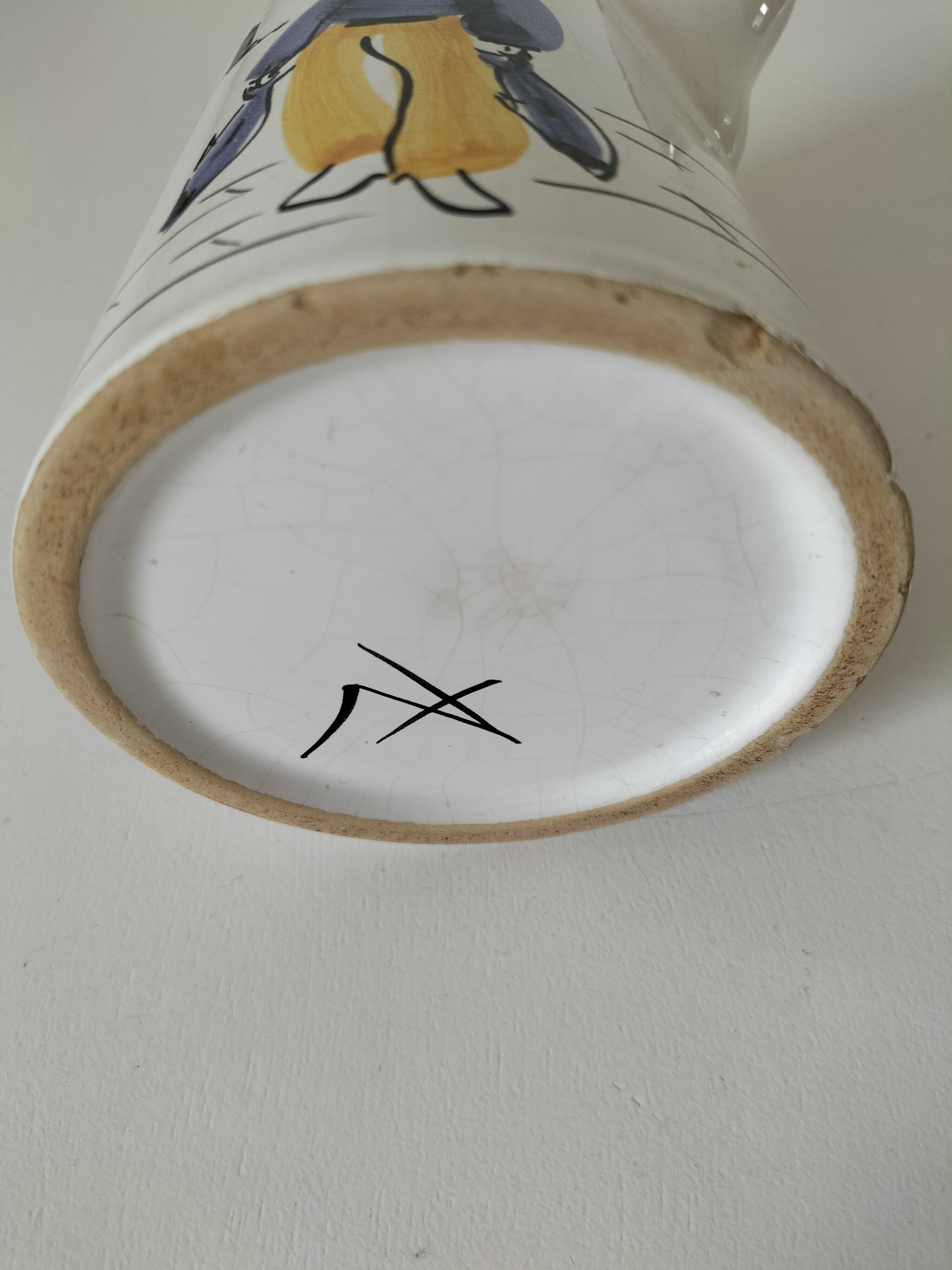 Breton milk jug - original signed painting