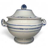 France, Fretel earthenware soup tureen with apple, 19th century