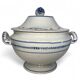 France, Fretel earthenware soup tureen with apple, 19th century