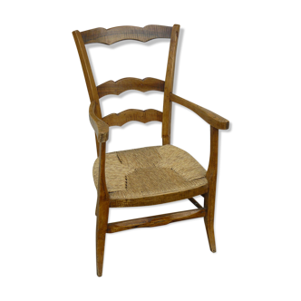 Rustic mulched chair popular art of the Alps