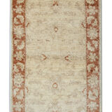 Cream Rug Handwoven Traditional Zeigler Carpet- 65x118cm
