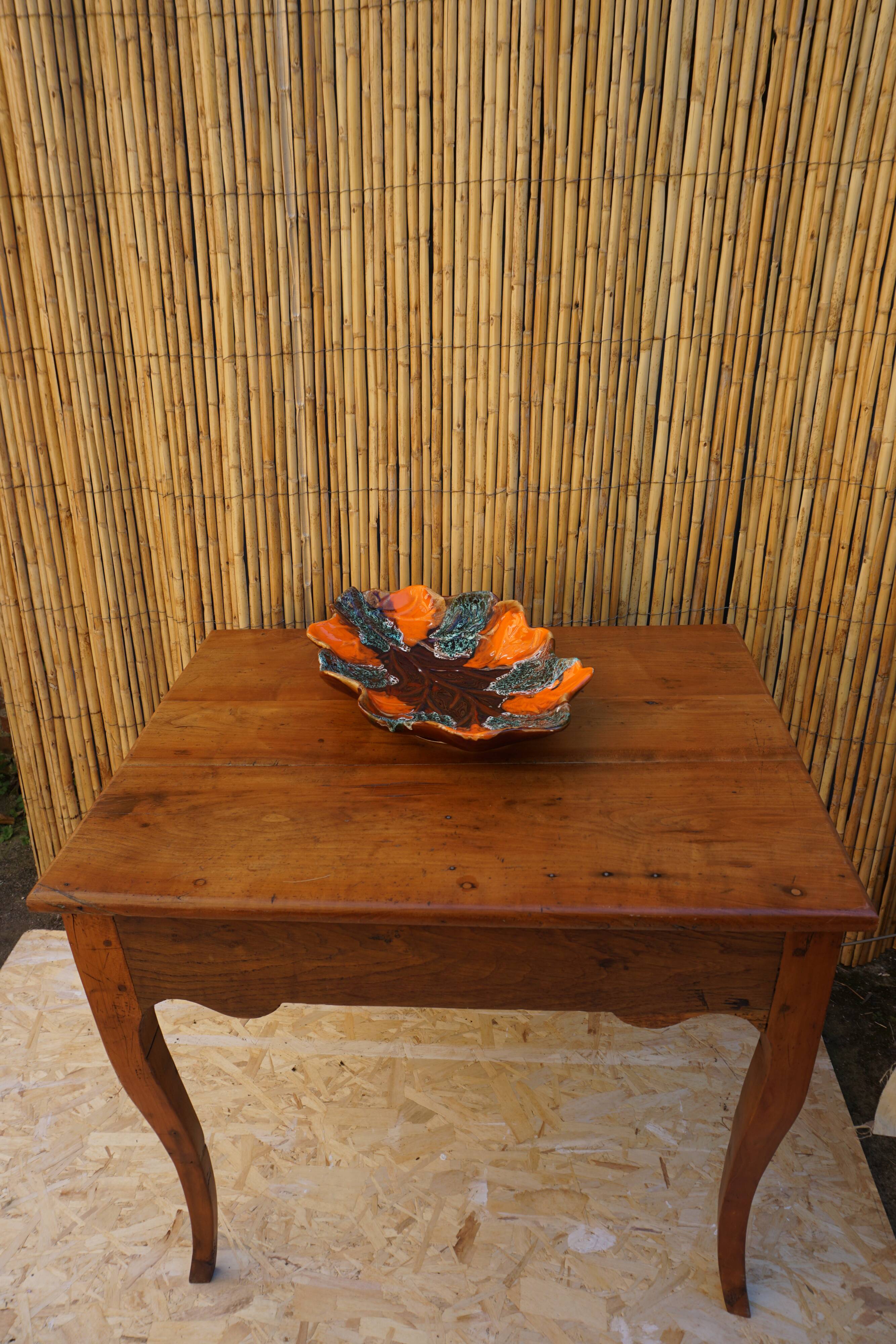 Vintage orange Vallauris dish