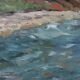 Original Mid Century Swedish Oil on Panel – “Seashore” by LV 1962 – Signed