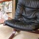 Fauteuil Siesta, Ingmar Relling, cuir noir