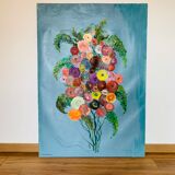 Large painting "Bouquet of flowers" - 95,5x135 cm