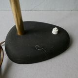 1950s lamp, made of black and gold metal