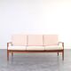 Mid-Century Danish Teak & Wool Sofa by Grete Jalk for France & Søn