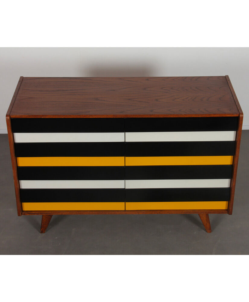 Yellow and black chest of drawers, model U-453, by Jiri Jiroutek, 1960