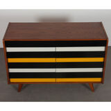 Yellow and black chest of drawers, model U-453, by Jiri Jiroutek, 1960