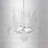 1950's Barovier & Toso Murano Glass and Brass Chandelier