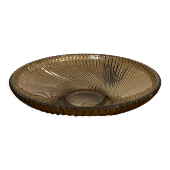 Art Deco cup / dish in smoked glass