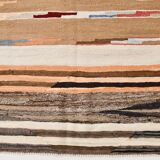 Brown & Cream Persian Kilim Rug, 260x341Cm