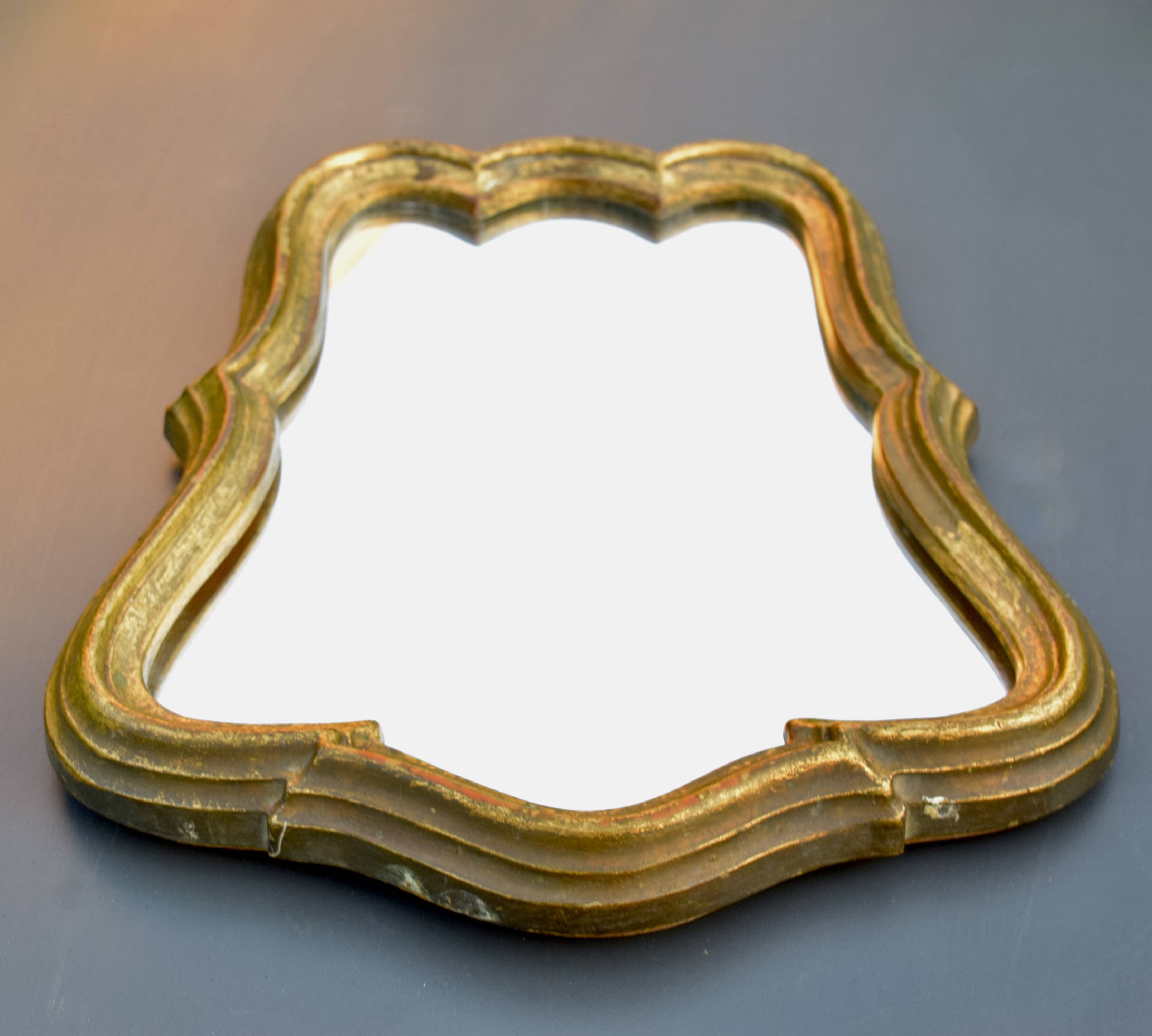 Mirror in gilded painted wood - 1960s