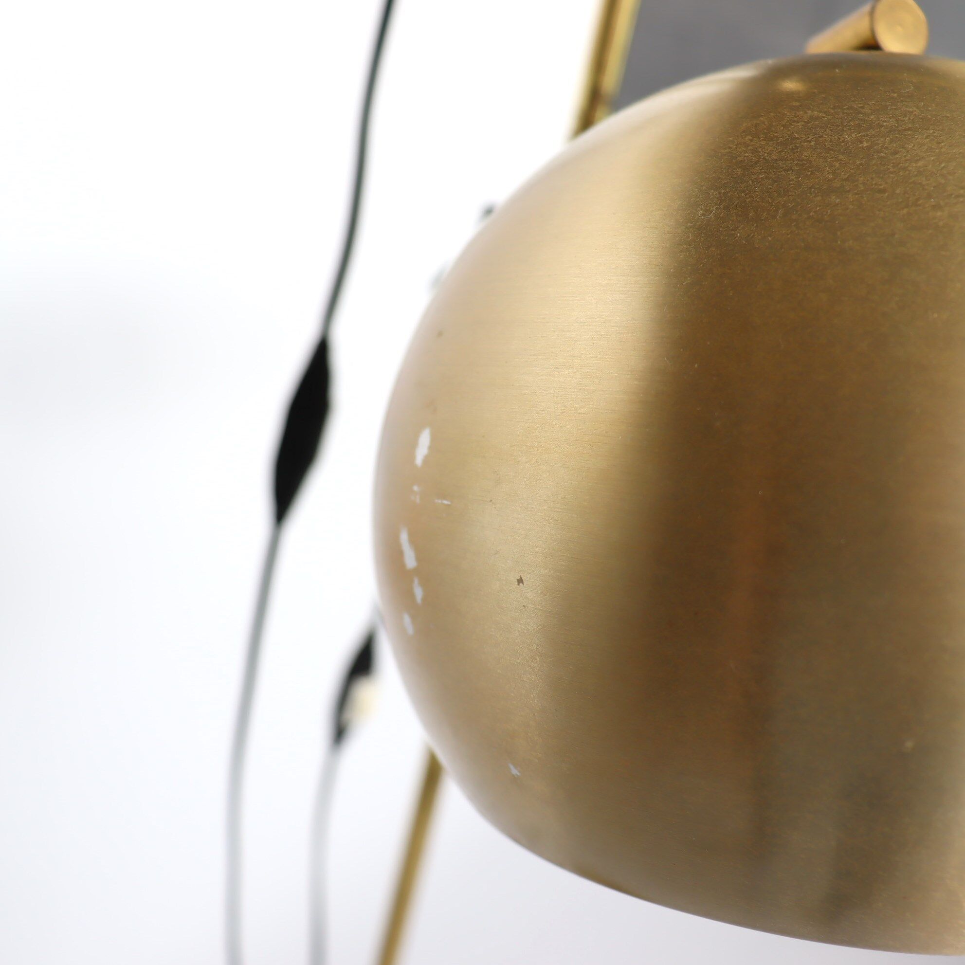 Golden metal floor lamp 70s