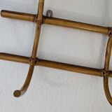 Vintage Rattan Wall Coat Rack