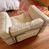 Cassina lc3 armchair authentic - luxury version in feathers - excellent condition