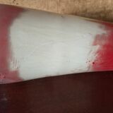 Pair of large horn vases to be fixed in blown glass – Tricolour decoration – L 56 cm