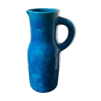 Pichet vintage céramique bleu