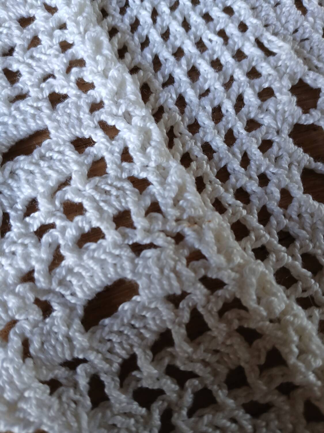 Dessus de lit ancien en crochet fait main