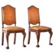 Paires rares de chaises 't Woonhuys Amsterdam cuir patiné, années 1920