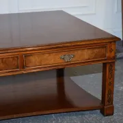 Large Georgian Coffee Table in Walnut Burr by Brights of Nettlebed London