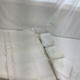 6 Antique Linen Napkins monogram