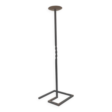 Candlestick pique candle 1950 metal and brass height 124cm