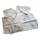 Round off-white tablecloth embroidered with grey flowers with 8 matching napkins - festive table