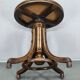 Art Deco Adjustable Piano Stool by Fischel, Czechoslovakia 1930s