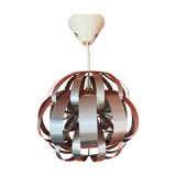 Ceiling lamp in aluminum slats 70s