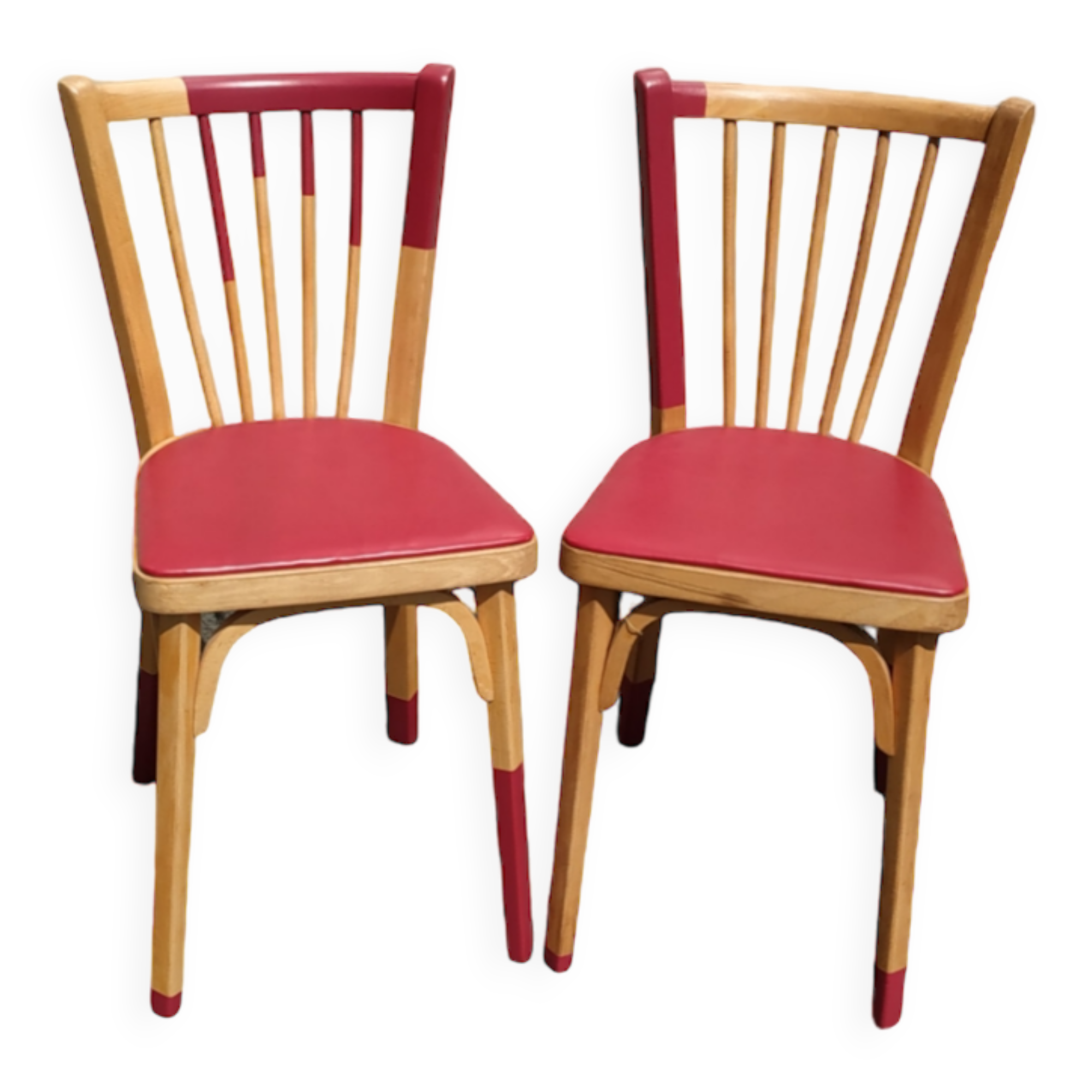 Pair of Baumann bistro chair n°12