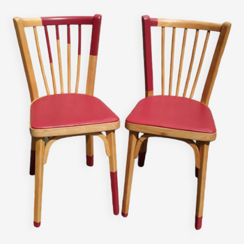 Pair of Baumann bistro chair n°12