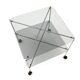 Vintage Postmodern Glass Carts by Bruno Munari, Italy, 1972