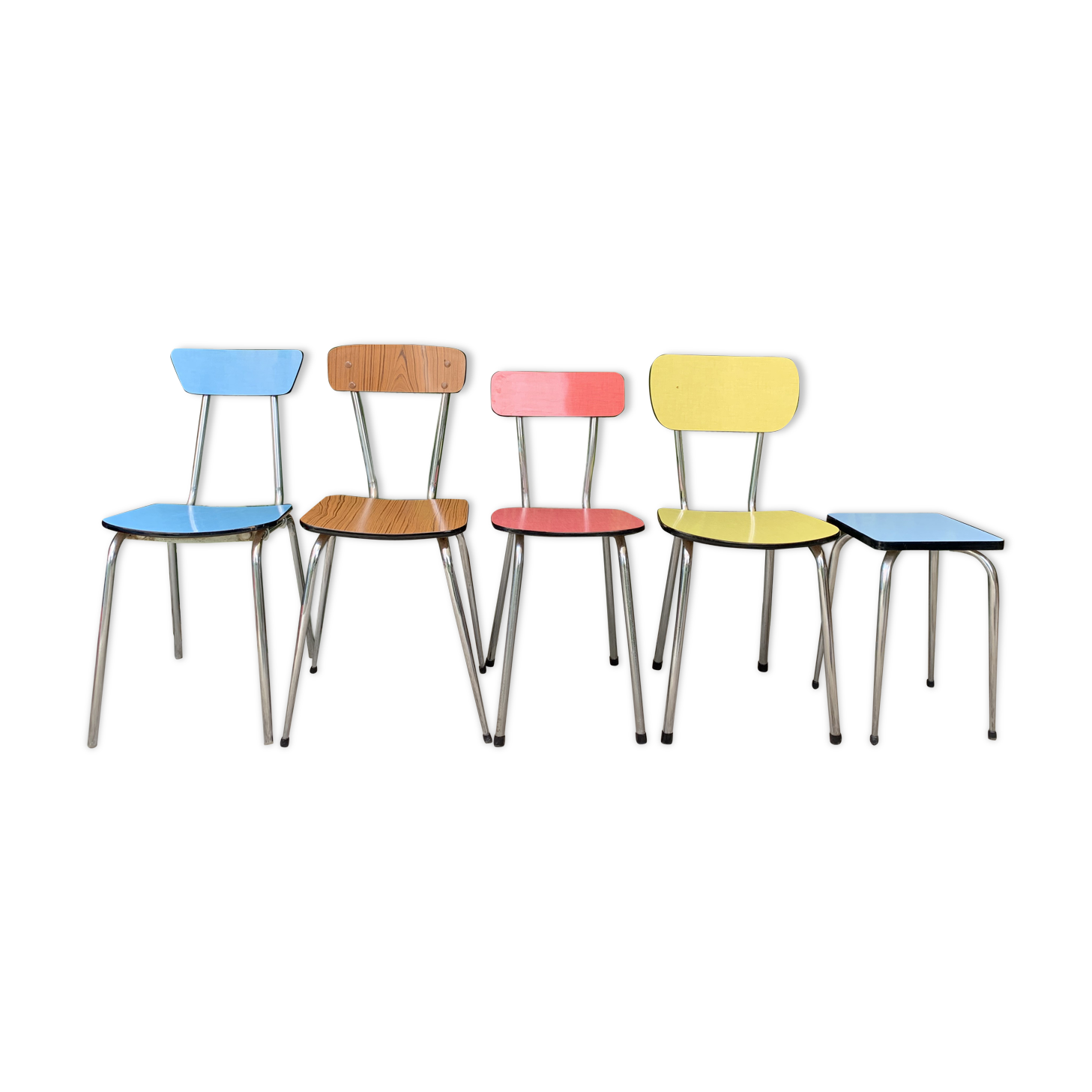 Mismatched formica chairs
