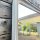 Miroir peint en gris, style Louis Philippe