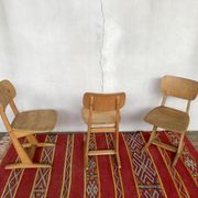 Series of 3 vintage children's casala chairs