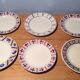Assortment of blue tones dessert plates