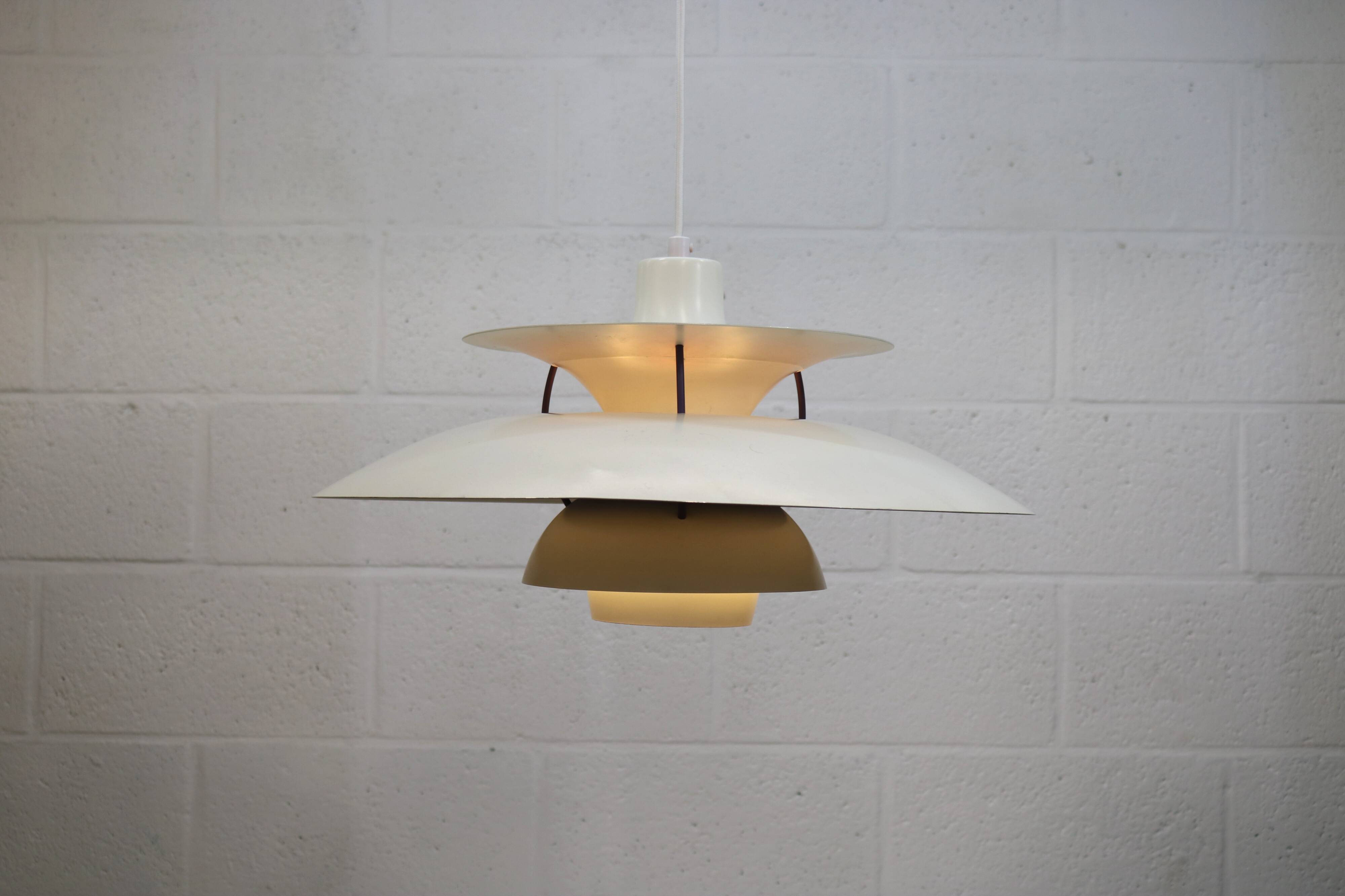 The genuine Danish item - PH5 pendant - original white colour - Louis Poulsen