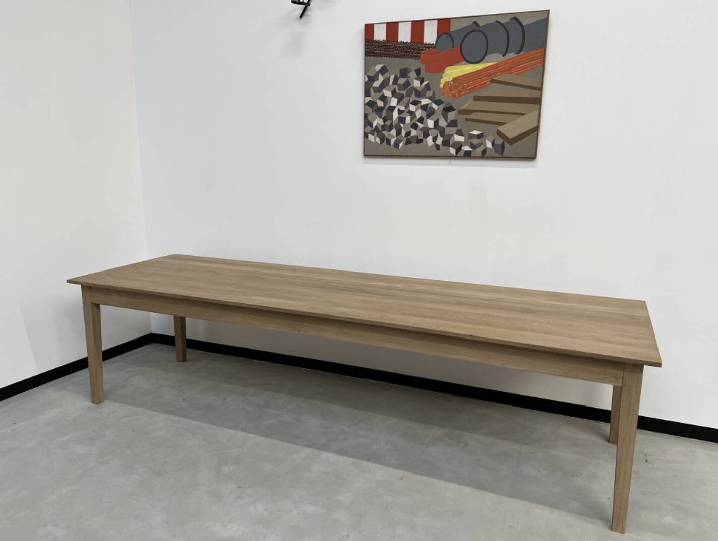 Farm table with tapered legs (300 cm x 90 cm)
