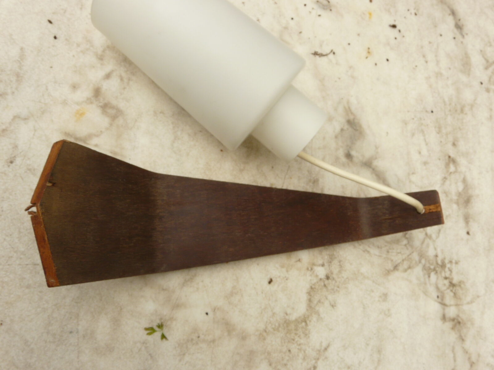 Wall light vintage philips wood and opaline