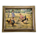 Oil Painting on Canvas "Children at the Farm" Signed Lo Presti - Gilded Frame